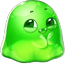 Jelly Slice Símbolo de gelatina verde